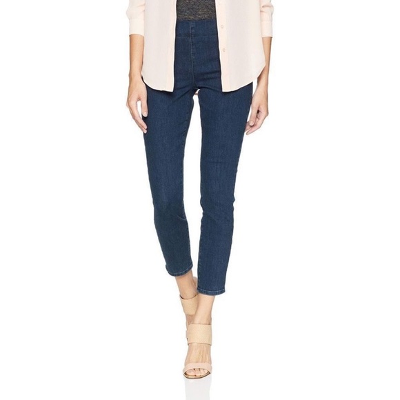 NYDJ Pull-On Jeans Straight Leg Fit Stretch Dark Wash High-Rise Denim SZ 16W - Picture 2 of 15